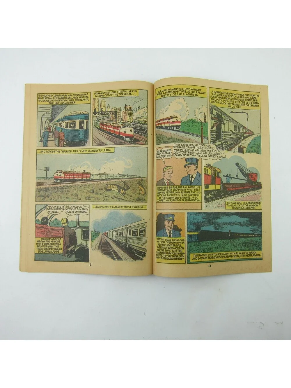 Railroad Comic Book Ride the High Iron America's Passenger Trains Vintage 1955